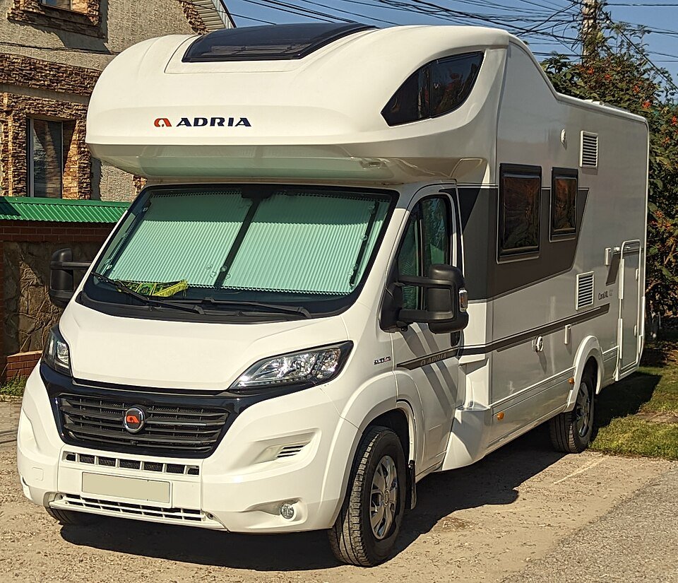 2018 Adria Coral XL 670 SP Plus front.jpg, illustrative rental photo