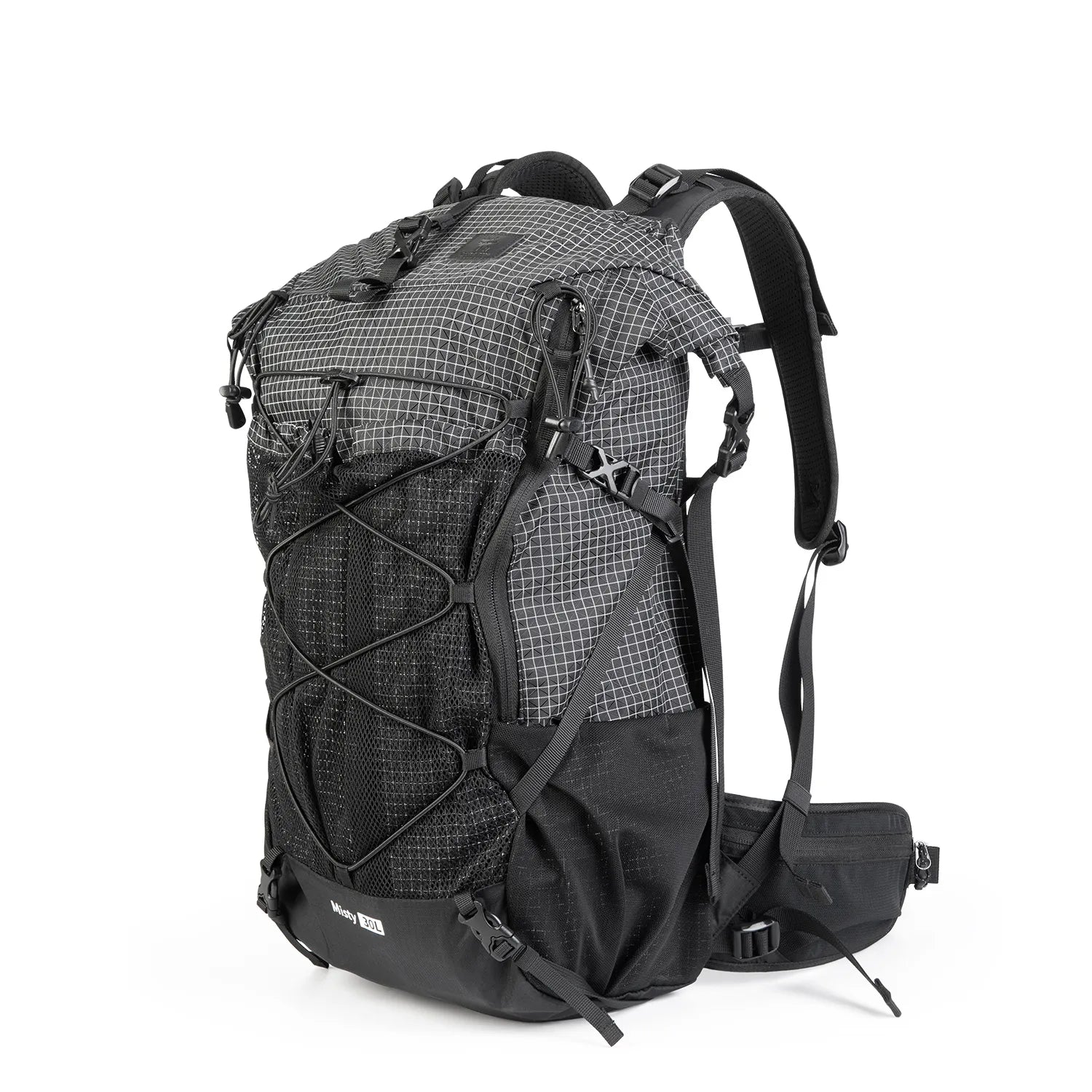 Qunature Waterproof Daypack Lightweight  Hiking Backpack 30-35L - black