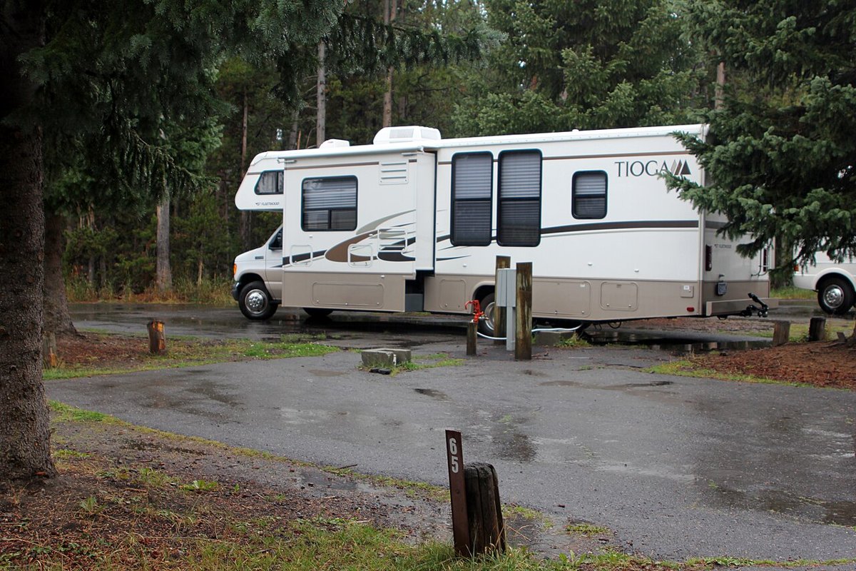 RVs at Fishing Bridge RV Park (16714369882).jpg, illustrative accommodation photo