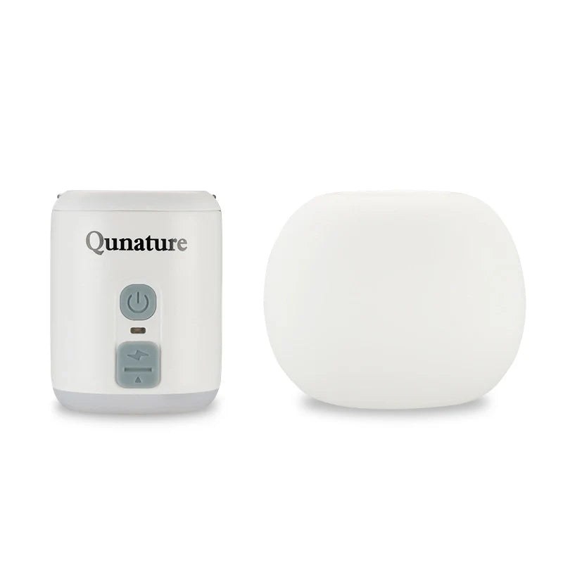 4.5KPa Mini Air Pump with 1600mAh Battery & Camping Light - white