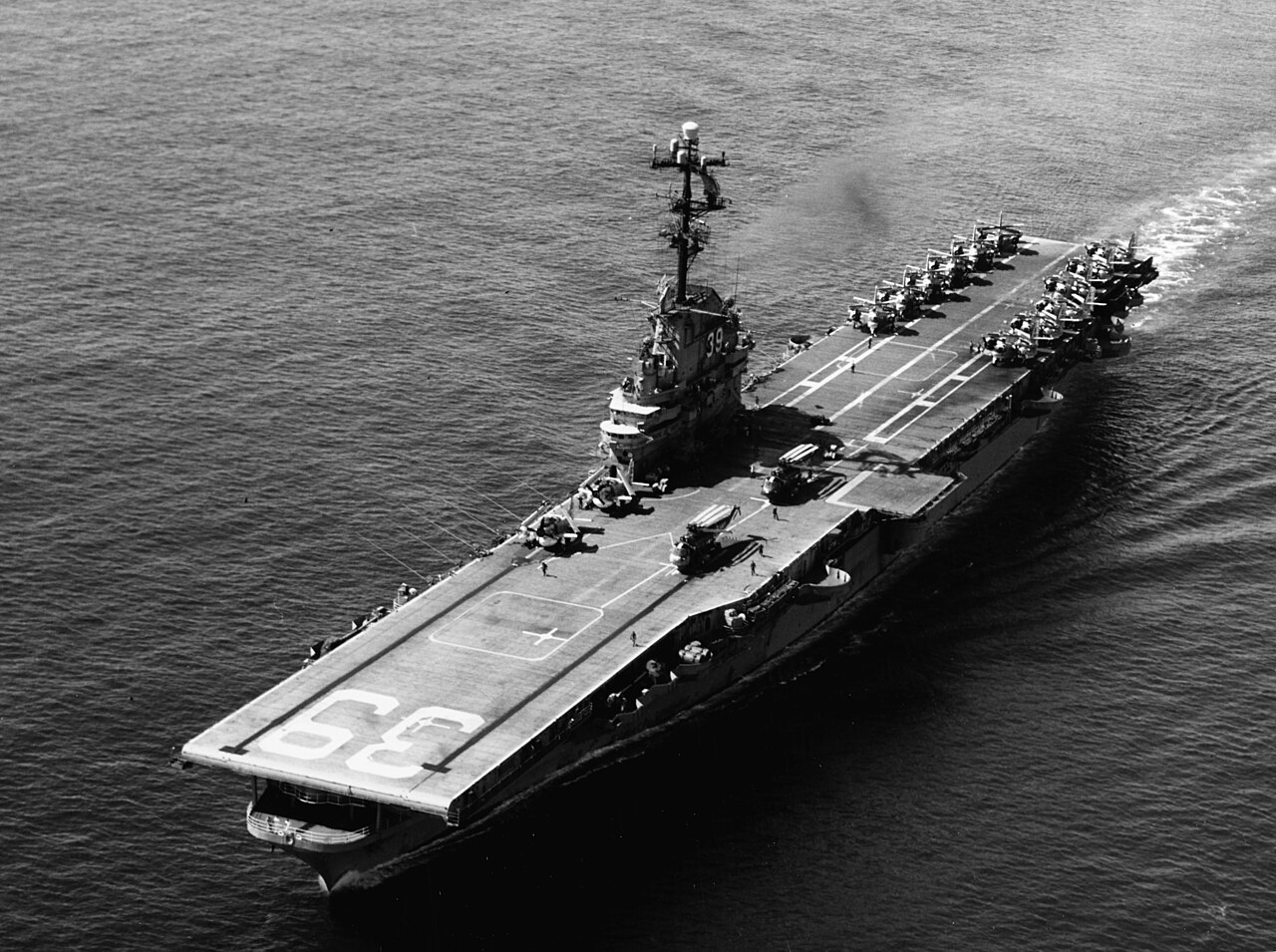 USS Lake Champlain (CVS-39) underway in February 1965 (USN 1114106), illustrative activity photo