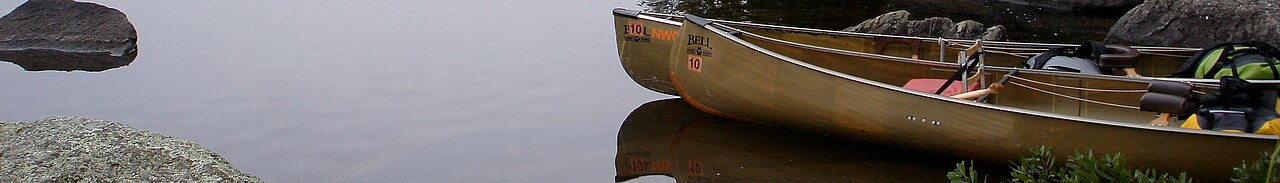 Boundary Waters canoe banner, illustrative photo