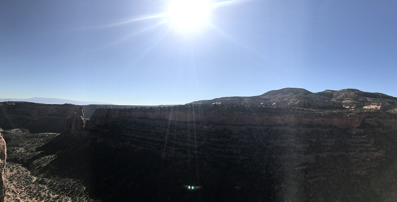 Colorado National Monument with Lens Flare, illustrative photo