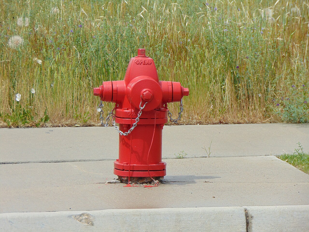 Red fire hydrant, Payson, Utah, Jun 16, illustrative activity photo