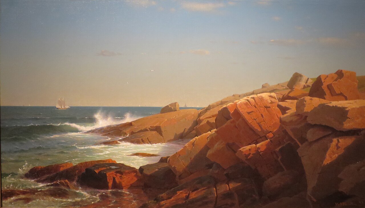 Indian Rock, Narragansett, Rhode Island by William Stanley Haseltine, illustrative activity photo