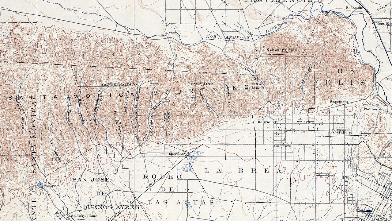 Canyons and creeks of the Santa Monica Mountains circa 1894, illustrative activity photo