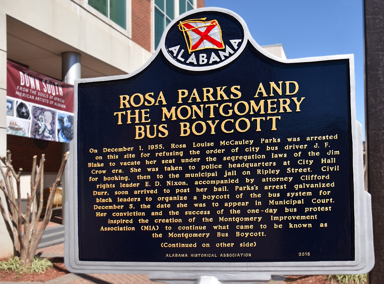 Rosa Parks Bus Boycott Marker, Montgomery, Alabama (March 2019), illustrative activity photo