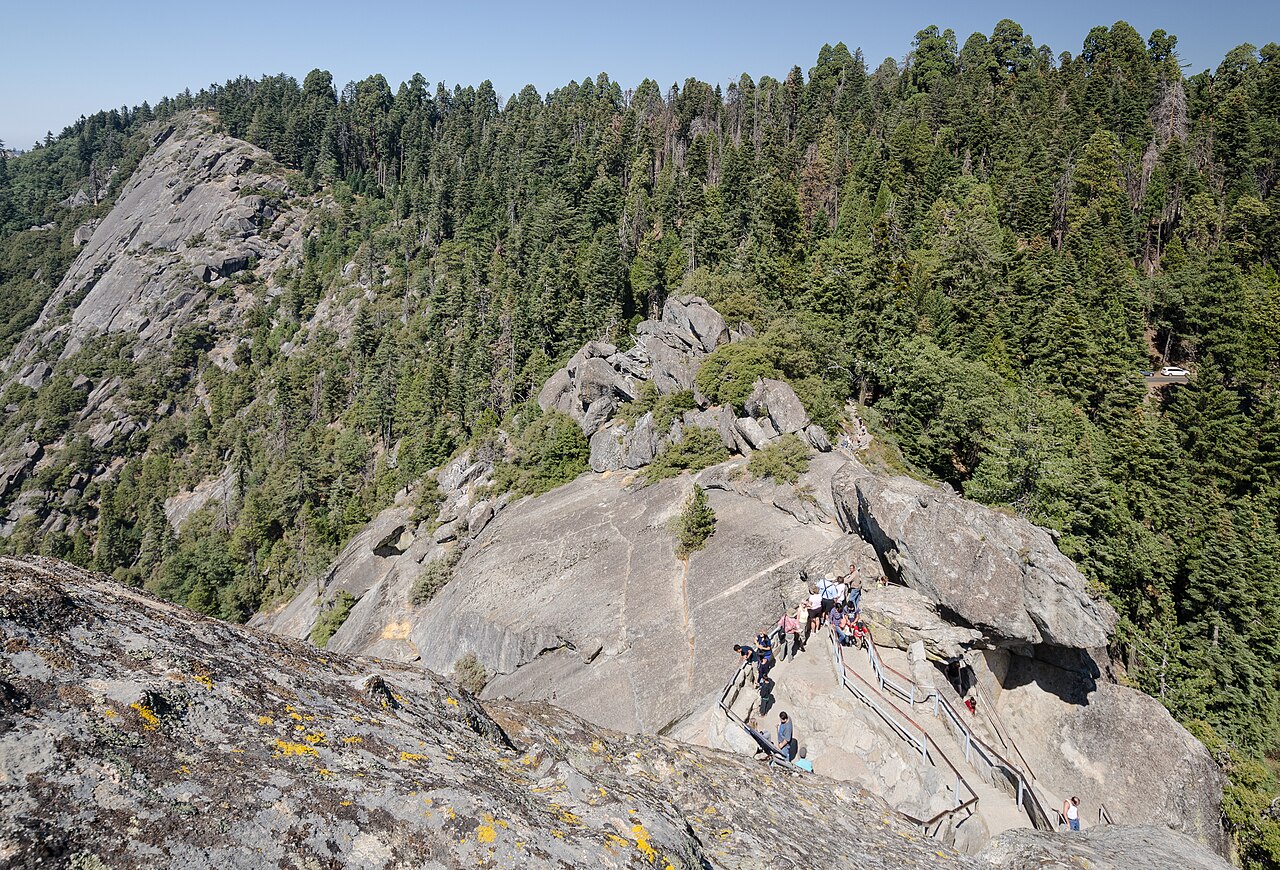 Stairs on Moro Rock with People 2013, illustrative activity photo