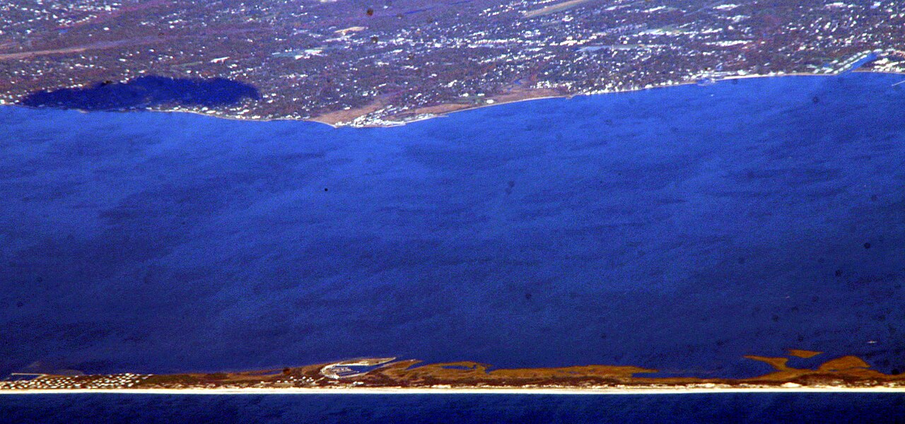 Fire Island arial photograph (window), illustrative photo