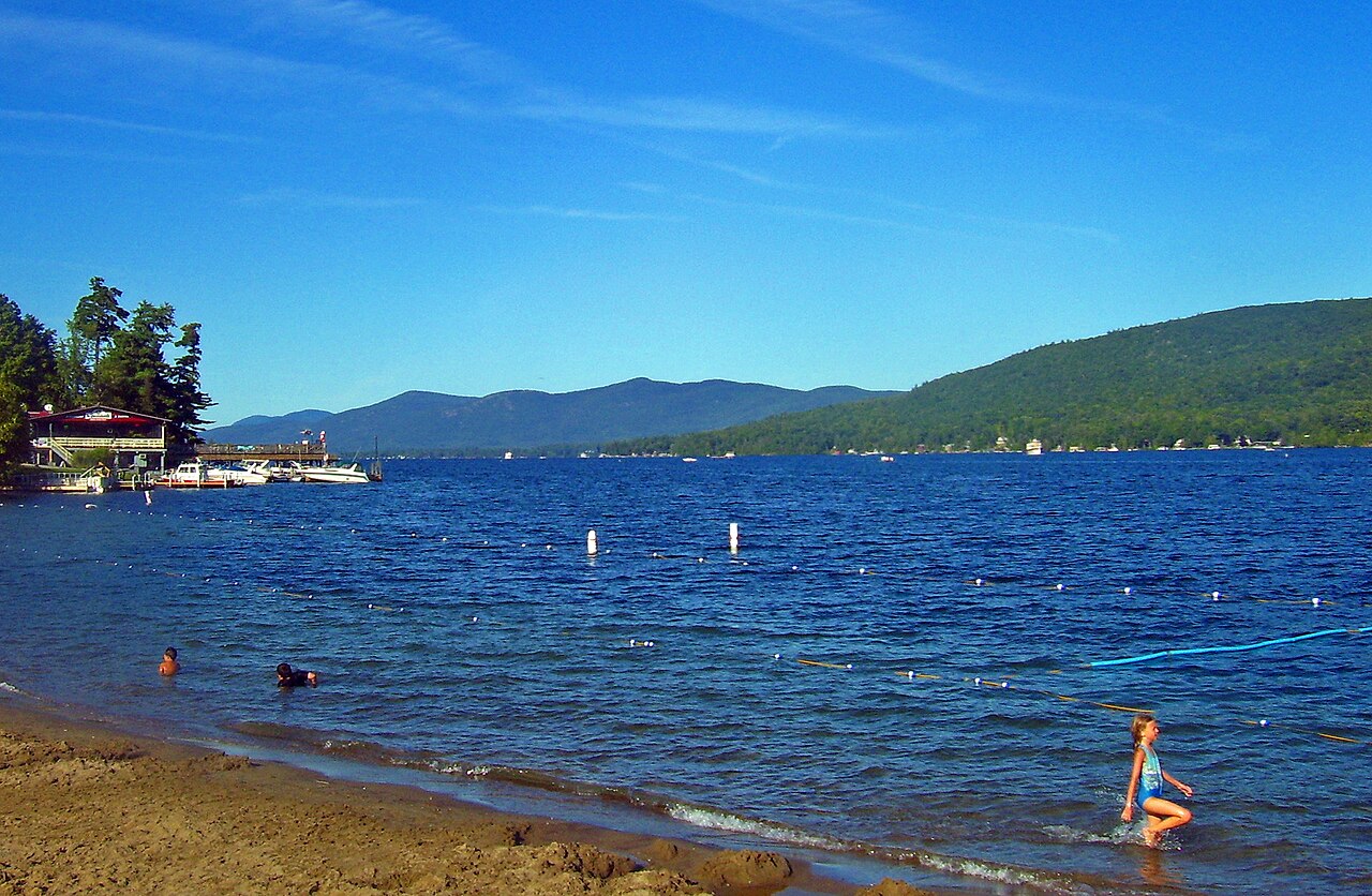 Lake George from village beach, illustrative activity photo