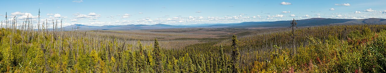 Paisaje en el Sureste de Fairbanks, Alaska, Estados Unidos, 2017-08-28, DD 137-143 PAN, illustrative photo