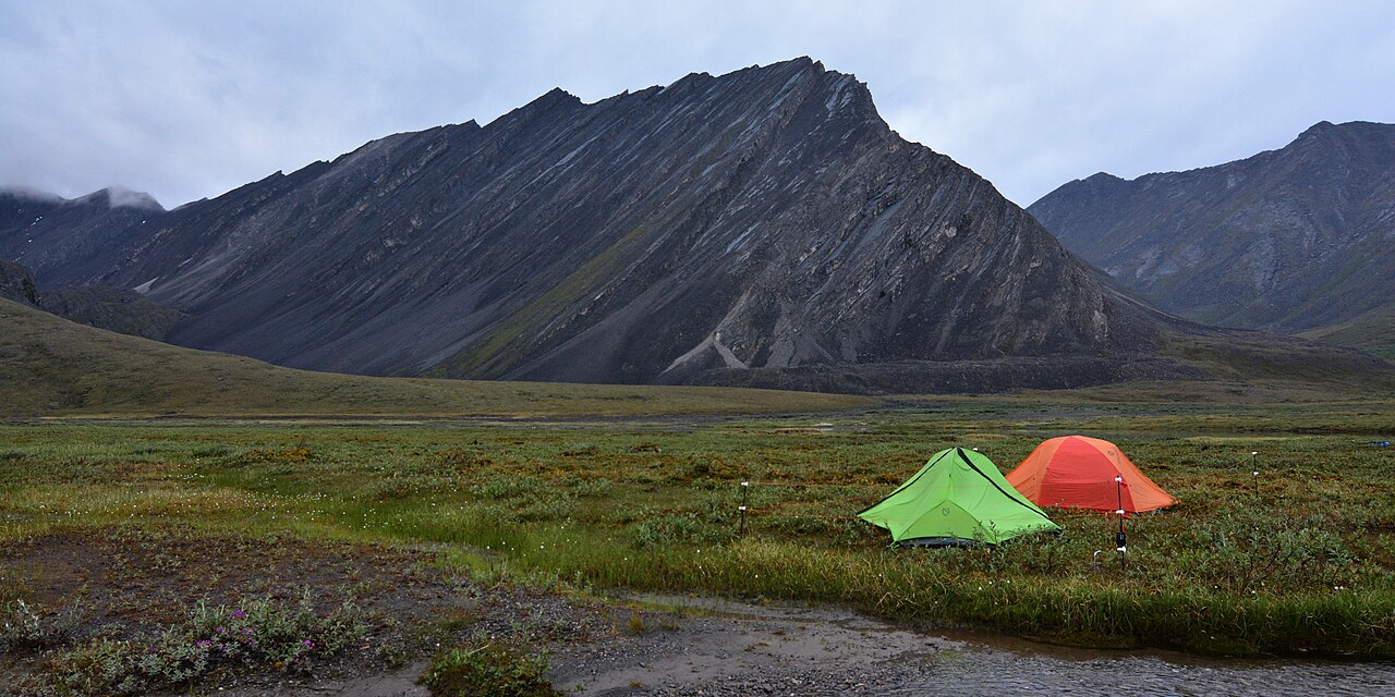 Camping in Thunder Valley. Gates of the Arctic National Park, Brooks Range, Alaska, illustrative photo