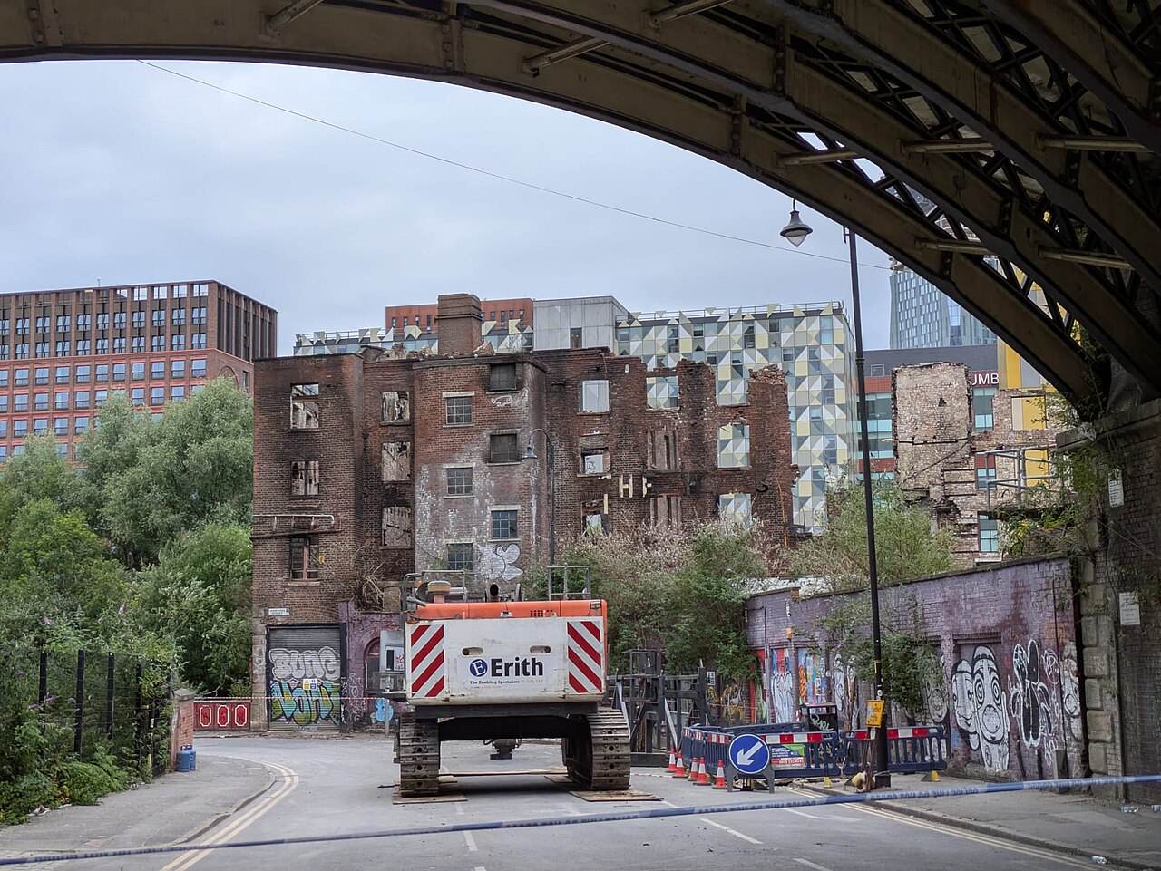Ruined remains of Medlock Mill aka Hotspur Press, Manchester, England 03, illustrative activity photo