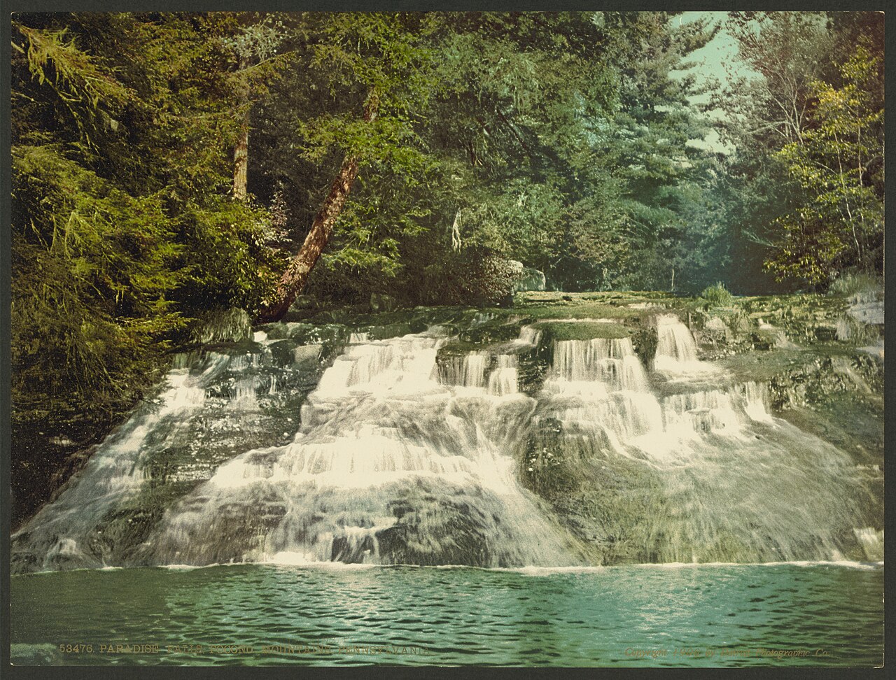 Paradise Falls, Pocono Mountains, Pennsylvania-LCCN2008678264, illustrative activity photo