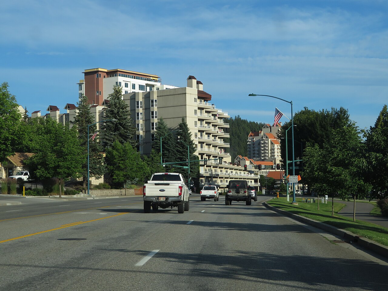 Northwest Blvd headed toward Sherman Ave, Coeur d'Alene, Idaho, illustrative activity photo