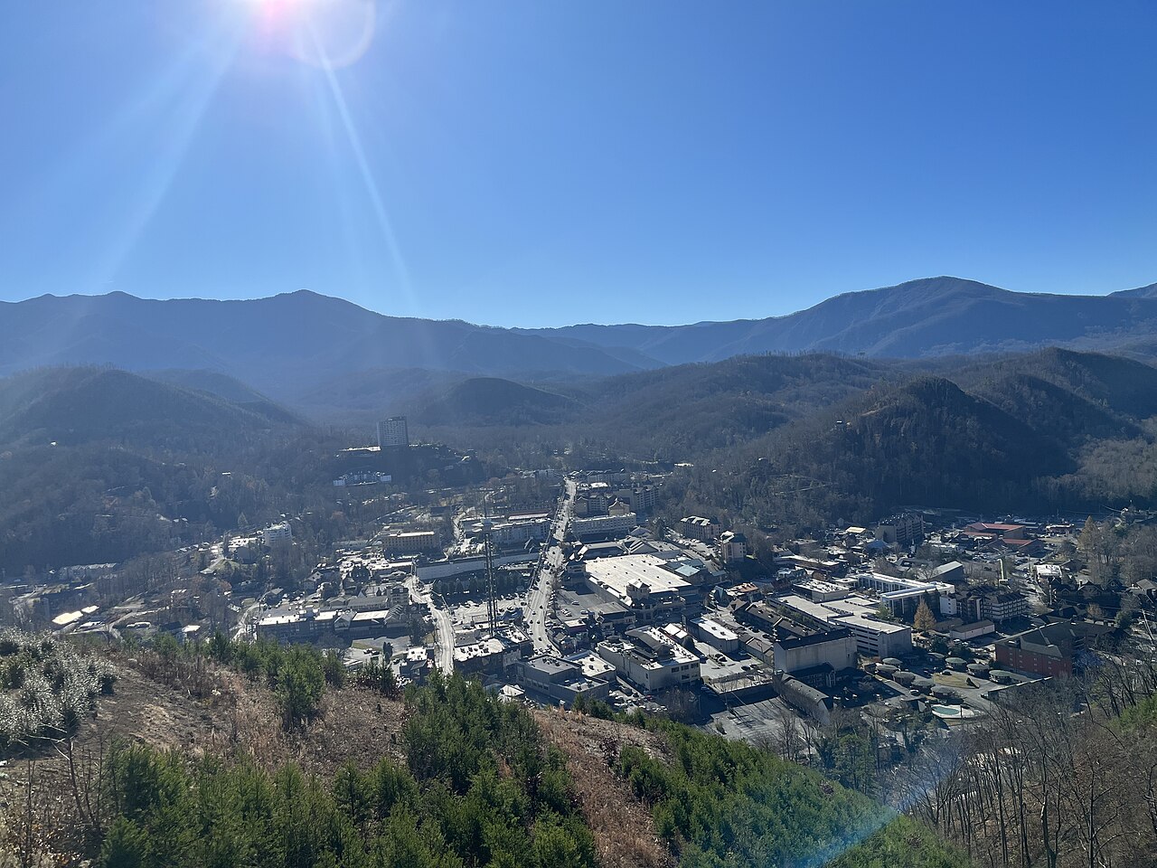 Gatlinburg, Tennessee viewed from the Gatlinburg SkyLift Park, illustrative activity photo