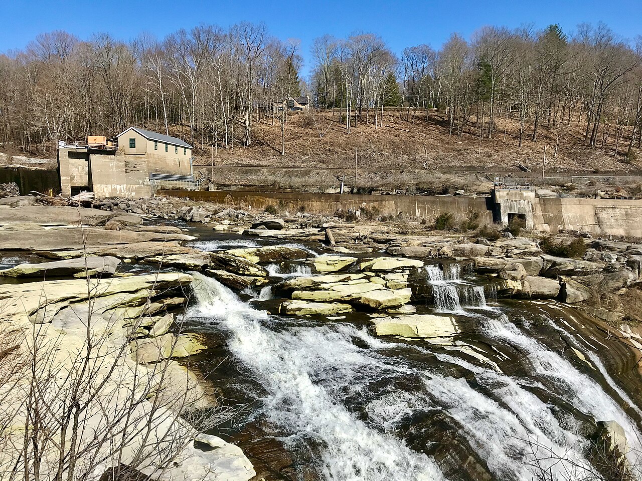 The Housatonic River's "Great Falls" in Falls Village, Connecticut viewed from the Appalachian Trail, illustrative activity photo