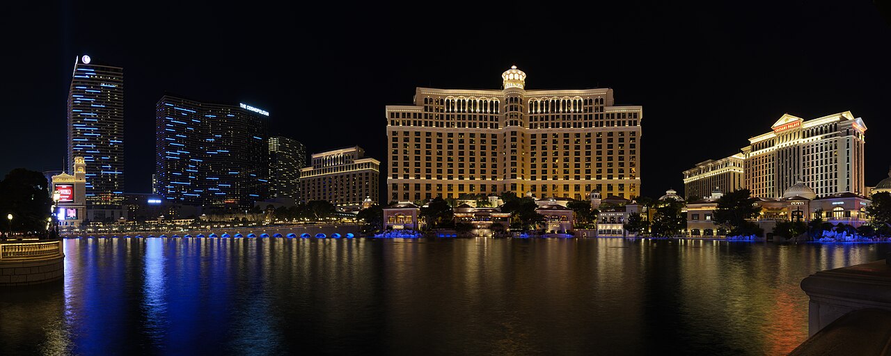 Bellagio Las Vegas December 2013 panorama, illustrative activity photo