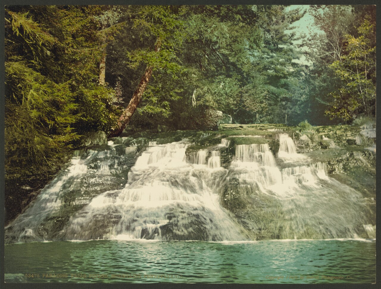 Paradise Falls, Pocono Mountains, Pennsylvania-LCCN2008678264, illustrative activity photo