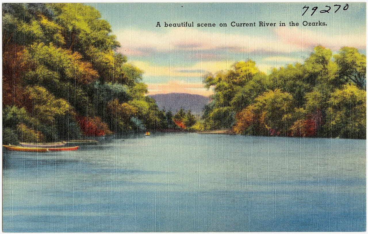 A beautiful scene on Current River in the Ozarks (79270), illustrative photo