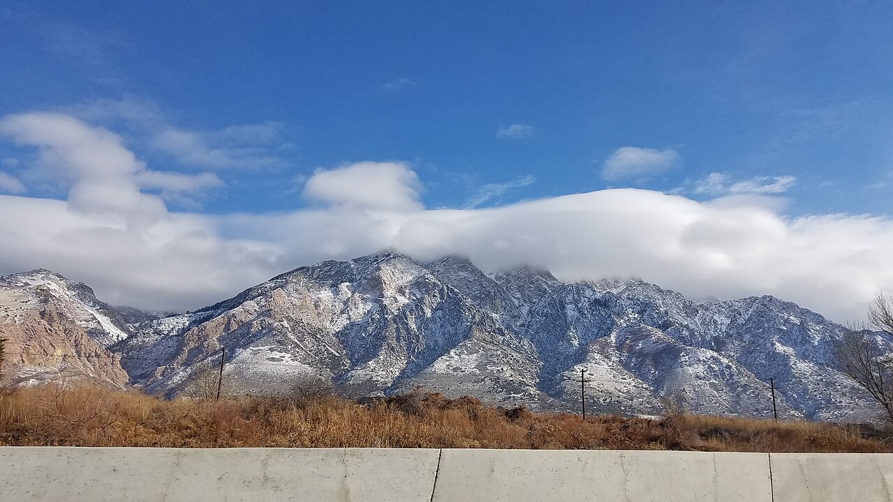 Wasatch Mountains from I-15 near Willard, UT, illustrative activity photo