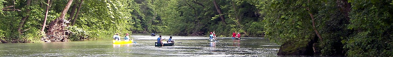 Ozark National Scenic Riverways banner Current River in Shannon County, illustrative photo