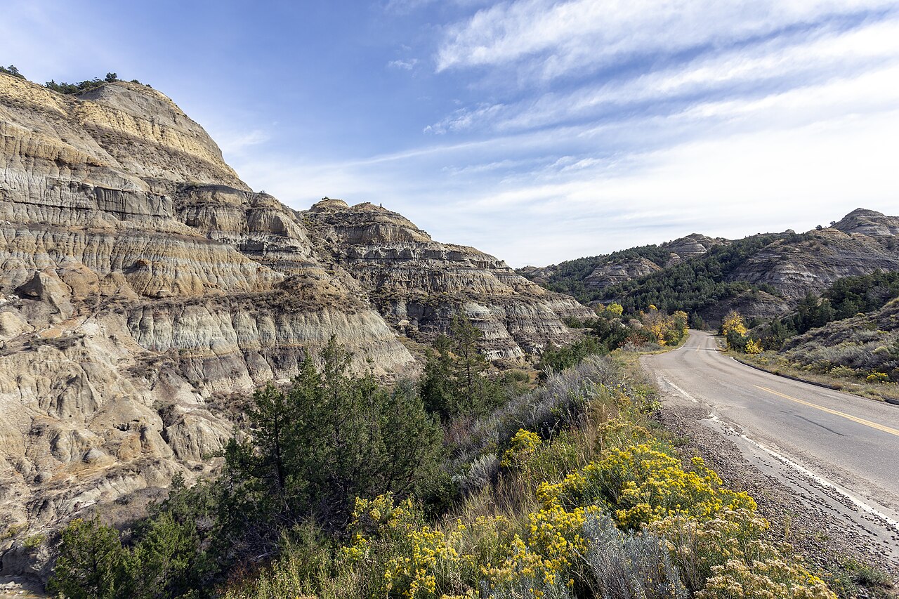 Scenic drive Theodore Roosevelt NP north unit ND2, illustrative photo