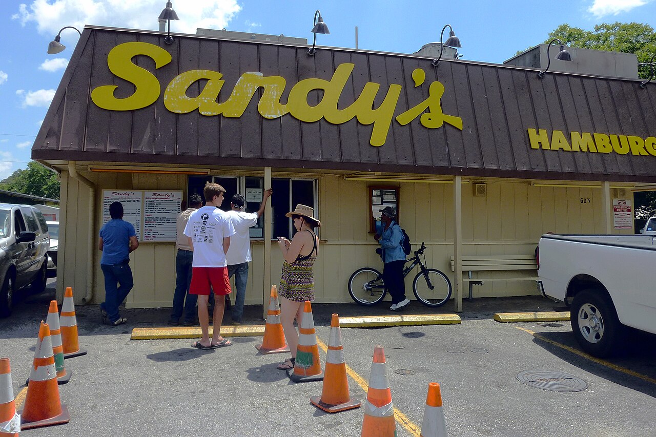 Austin Texas - Sandy's Hamburgers, illustrative activity photo