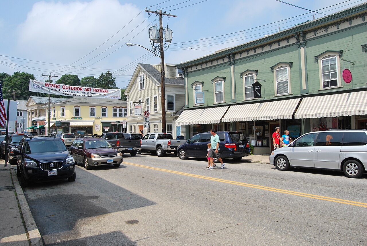 US 1 in Mystic, Connecticut, illustrative activity photo