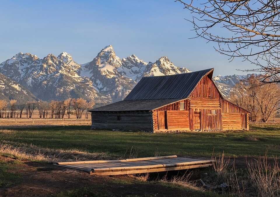Sunrise, Mormon Row barns, Grand Teton National Park, illustrative activity photo