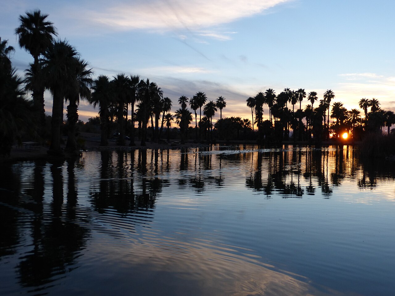 2014, Last Light on a Papago Park Pond - panoramio, illustrative activity photo