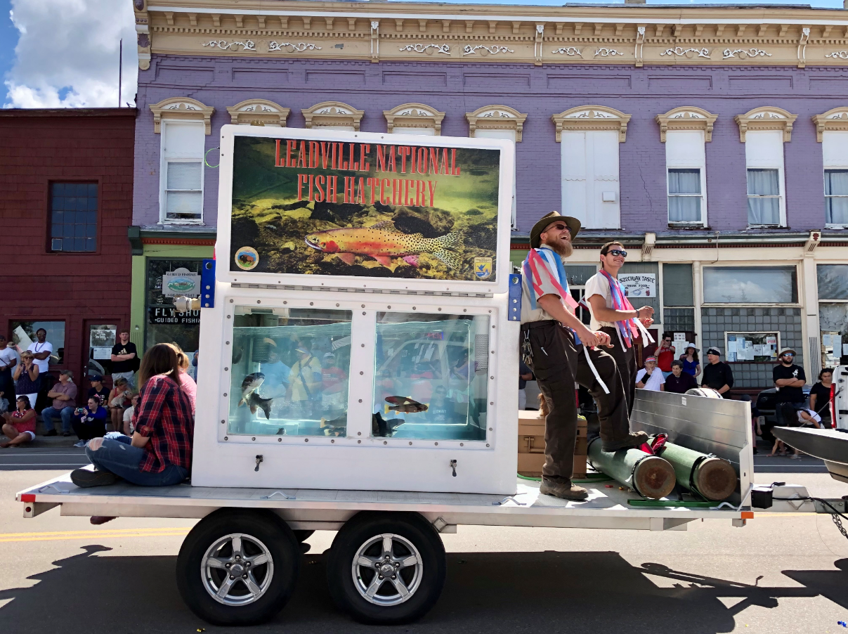Leadville NFH distribution tank July 4 parade, illustrative activity photo