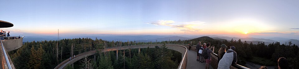 Clingmans Dome panorama at sunset - July 2019 — illustrative photo, not partner inventory