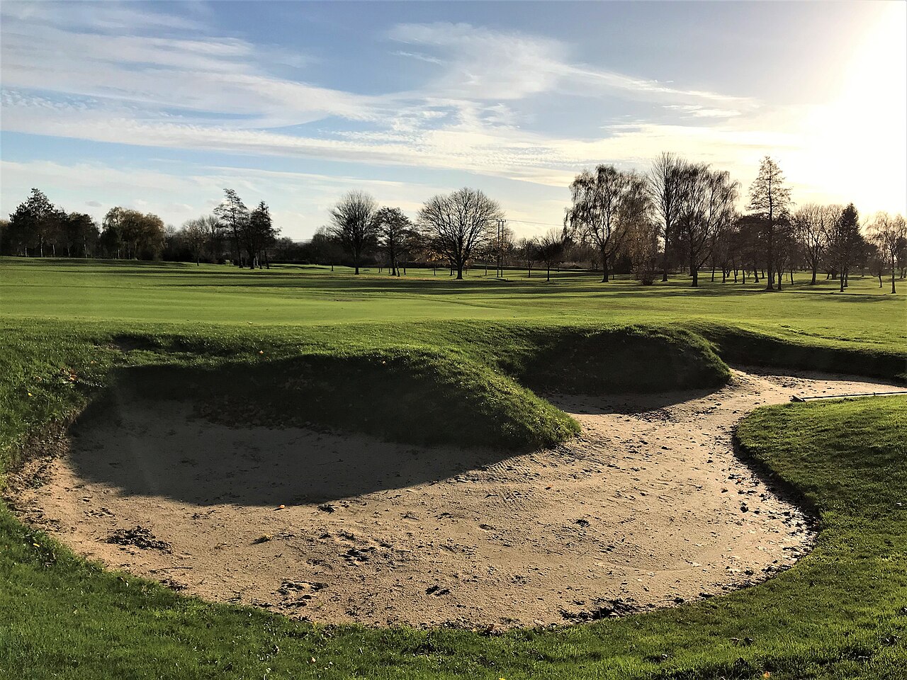 Practice bunker and green at Ely Golf Club, Cambridgeshire - geograph.org.uk - 6684312, illustrative activity photo