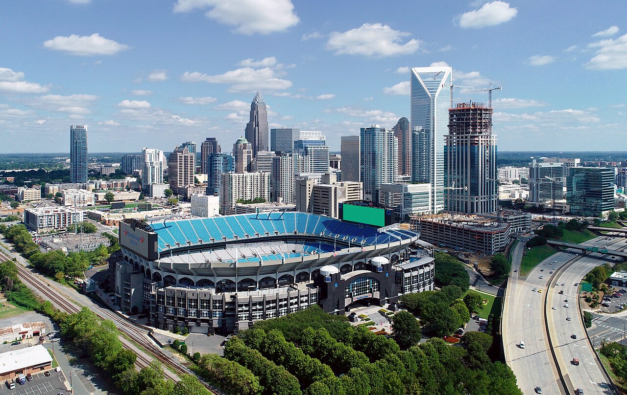 Uptown Charlotte 2018 taking by DJI Phantom 4 pro - Perspective Corrected Edit — illustrative photo, not partner inventory