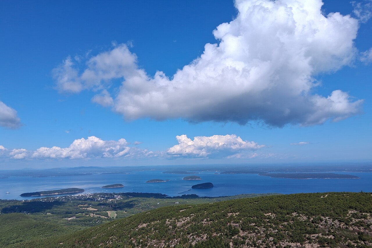 View of Bar Harbor from Cadillac Mountain, illustrative photo
