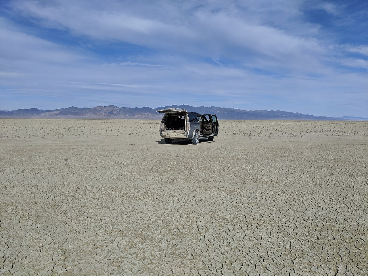 Car in Black Rock Desert, illustrative activity photo