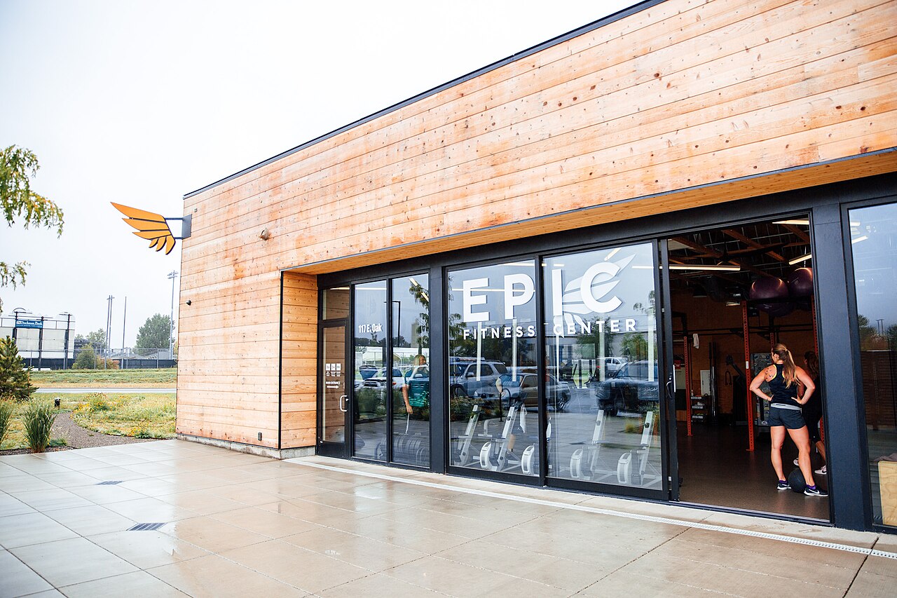 Cannery District Bozeman Epic Fitness Gym Exterior, illustrative photo