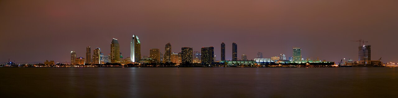 San Diego Skyline Night JD081107, illustrative photo