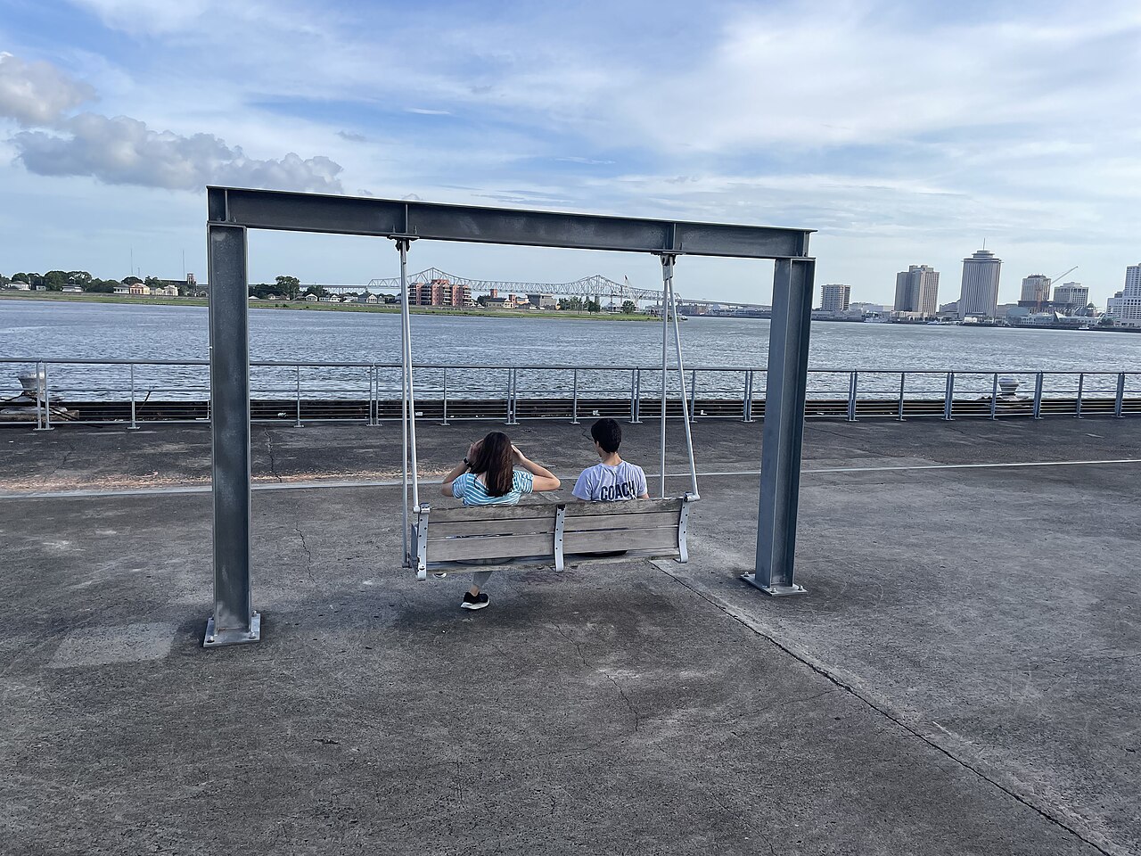 Crescent Park New Orleans - swing set, illustrative activity photo