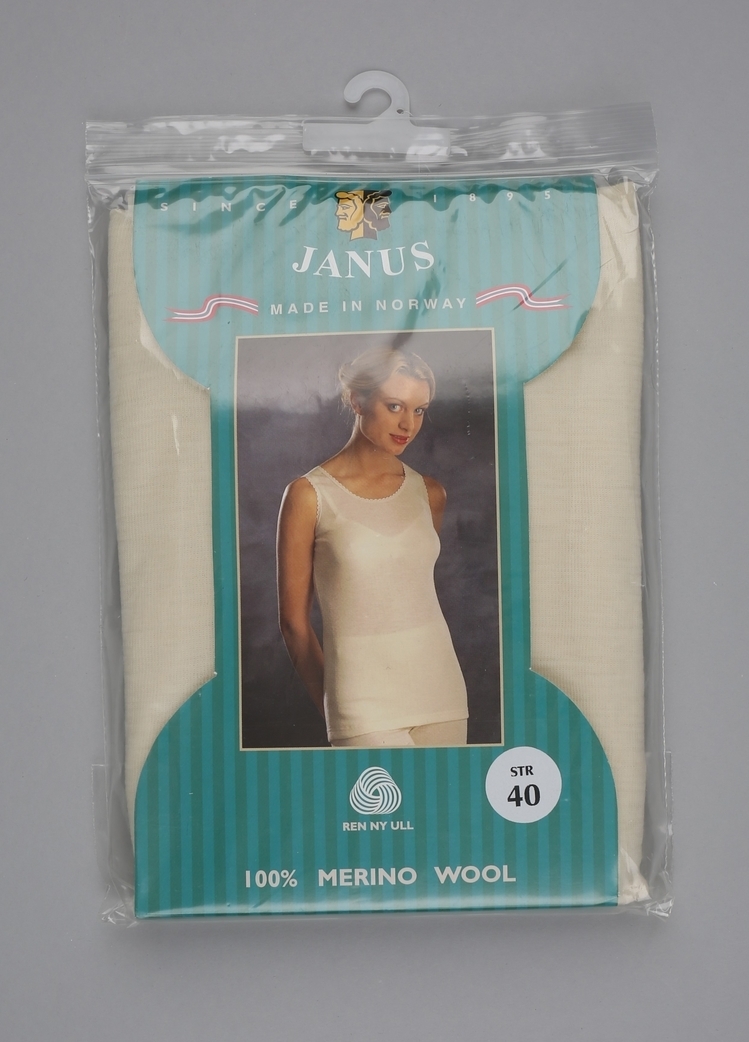Janus wool underwear in packaging, illustrative gear photo
