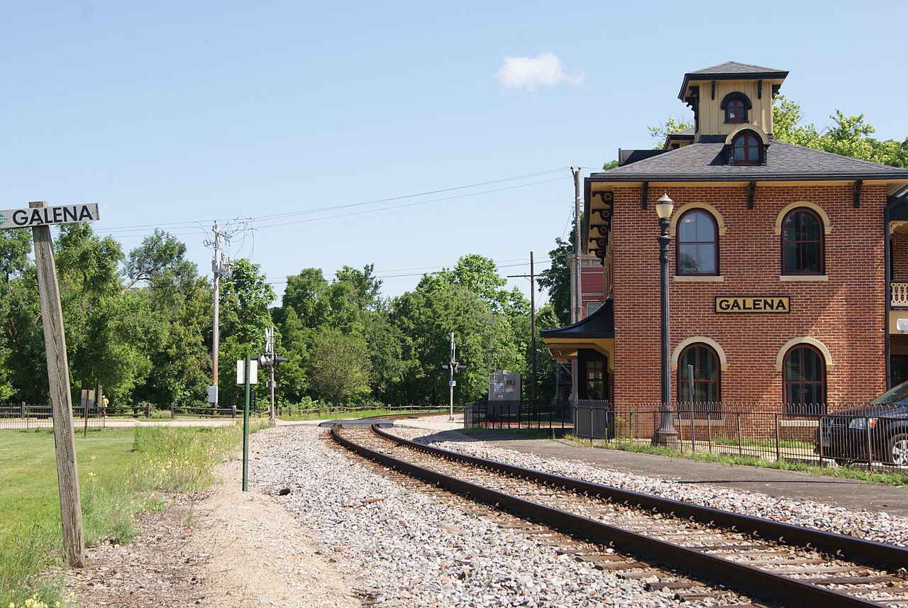 The Galena, Illiniois, train station, illustrative activity photo