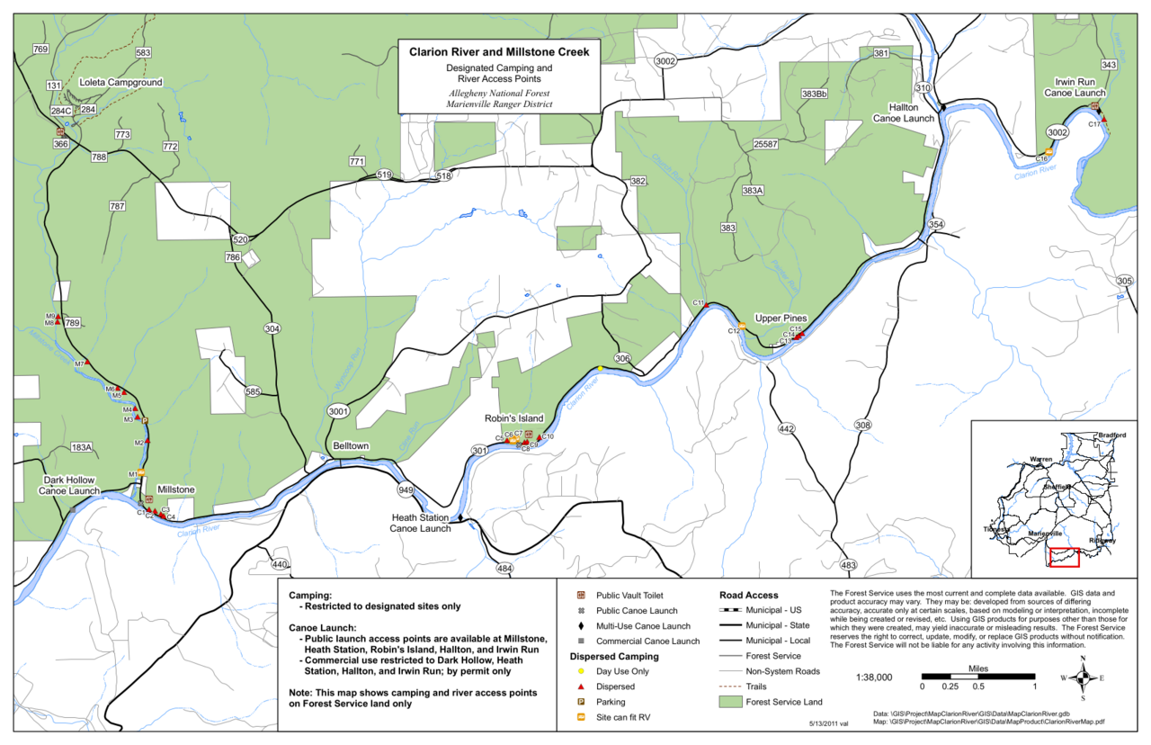 Allegheny National Forest - Clarion River Campsites, illustrative photo