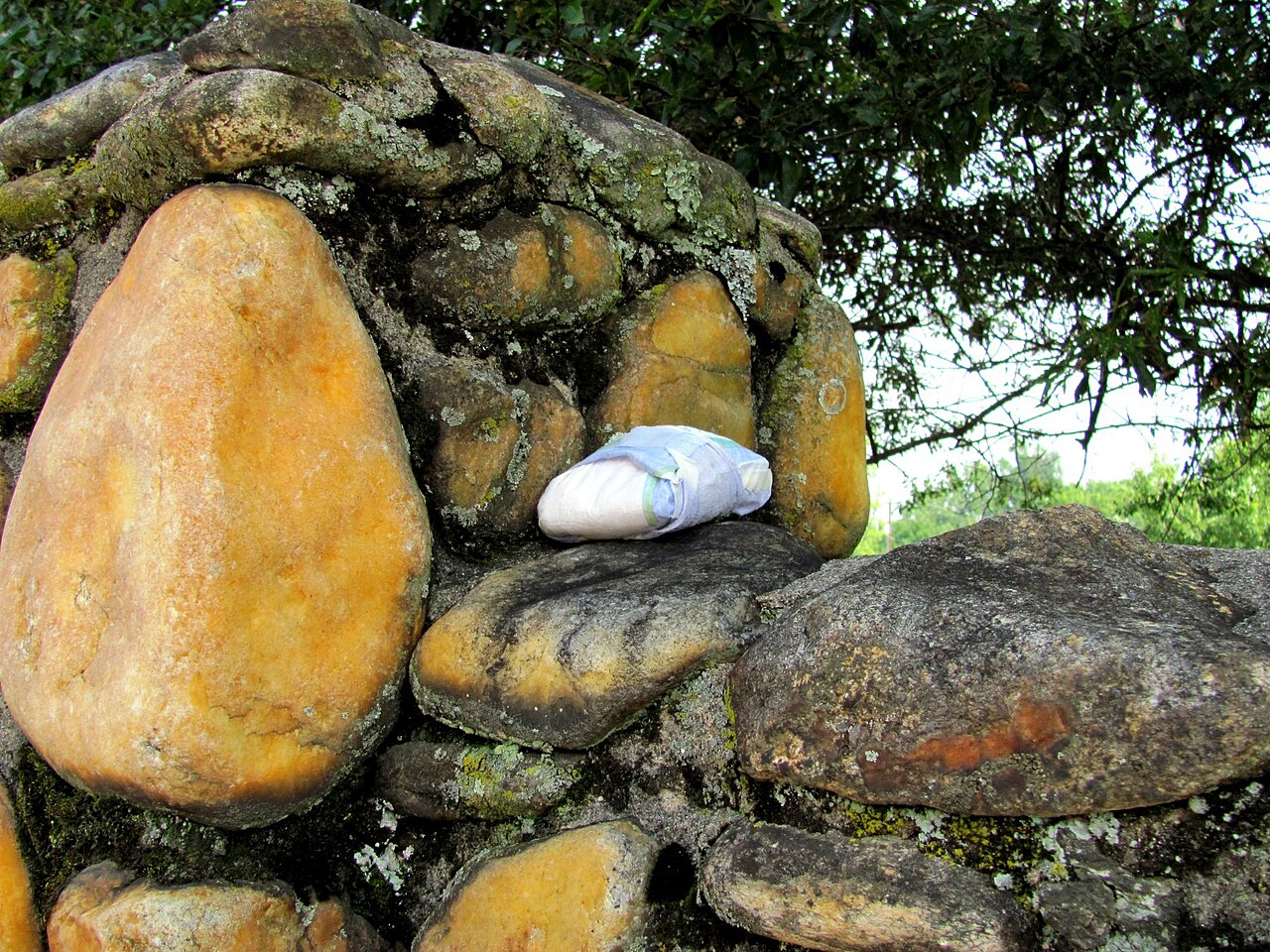 Gift someone left on the wall - Brevard, North Carolina, illustrative activity photo